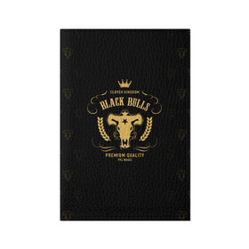 Обложка для паспорта матовая кожа с принтом Черные быки Чёрный клевер , натуральная матовая кожа | размер 19,3 х 13,7 см; прозрачные пластиковые крепления | asta | black bulls | black clover | quartet knights | yuno | акума | аниме | аста | блэк кловер | буракку куро:ба | демон | королевство клевера | король магов | лихт | магна | манга | пятилистник | черный бык | чёрный клев