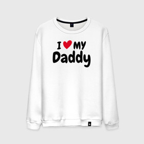 Мужской свитшот хлопок с принтом I LOVE MY DADDY , 100% хлопок |  | иностранные | любовь | надписи | папа | слова