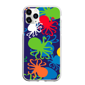 Чехол для iPhone 11 Pro матовый с принтом Осьминоги , Силикон |  | Тематика изображения на принте: cute | octopus | милый | морское | осьминог | осьминожка | паттерн | тентакли | щупальца