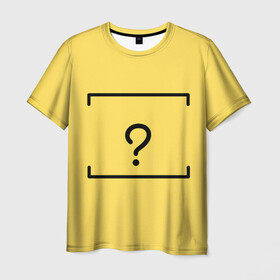 Мужская футболка 3D с принтом Вопрос , 100% полиэфир | прямой крой, круглый вырез горловины, длина до линии бедер | вопрос | вопросительный знак | знаки | знаки препинания | русский язык | странности