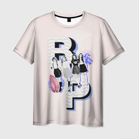 Мужская футболка 3D с принтом BP Style , 100% полиэфир | прямой крой, круглый вырез горловины, длина до линии бедер | black pink | blackpink | pop | блэк пинк | ким дженни | ким джи су | корейцы | лалиса манобан | музыка | поп | попса | розэ