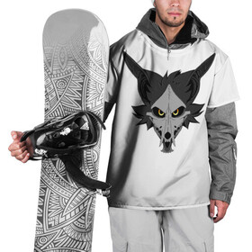 Накидка на куртку 3D с принтом Фурришка , 100% полиэстер |  | furry | вол | волк | голова | демон | демон волк | лис | фури | фурри | фурришка | череп