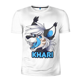 Мужская футболка 3D спортивная с принтом Furry wolf Khari , 100% полиэстер с улучшенными характеристиками | приталенный силуэт, круглая горловина, широкие плечи, сужается к линии бедра | furry | khari | антропоморфное животное | волк | животные | зверь | фурри | человек