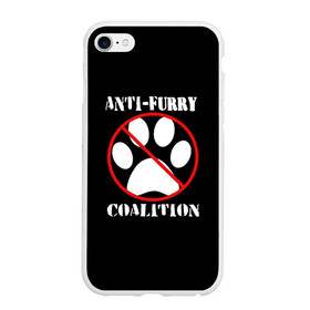 Чехол для iPhone 6/6S матовый с принтом Anti-Furry coalition , Силикон |  | anti furry | coalition | furry | антифурри | антропоморфные животные | запрет | зверь | знак | коалиция | фурри | человек животные