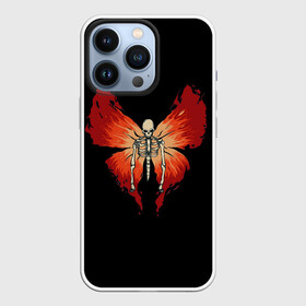 Чехол для iPhone 13 Pro с принтом Butterfly Skeleton ,  |  | bones | butterfly | chitin | fire | flame | orange | red | ribs | ridge | skeleton | skull | wings | бабочка | кости | красный | крылья | огонь | оранжевый | пламя | ребра | скелет | хитин | хребет | череп