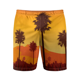 Мужские шорты спортивные с принтом Лето, Пальмы, вечер ,  |  | palm | summer | tropical | вечер | гора | жара | летние | лето | пальмы | тропики | тропический