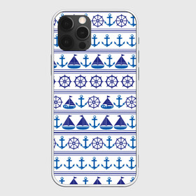 Чехол для iPhone 12 Pro Max с принтом Морские мотивы , Силикон |  | Тематика изображения на принте: ships | корабли | кораблики | море | морские | морское | руль | штурвал | якорь