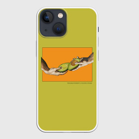 Чехол для iPhone 13 mini с принтом Сотворение Авокадо 3D ,  |  | авокадо | живопись | искусство | культура | микеланджело | микеланджело авокадо | микеланджело буонарроти | микеланджело руки | микеланджело сотворение адама | микеланджело фреска