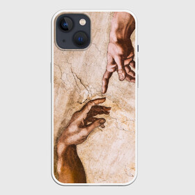 Чехол для iPhone 13 с принтом Микеланджело сотворение Адама ,  |  | Тематика изображения на принте: адам | бог | картина | картина микеланджело | микеланджело | микелянджело | рука адама | рука бога | скульптор | скульптор микеланджело | сотворение адама