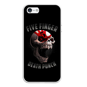 Чехол для iPhone 5/5S матовый с принтом Five Finger Death Punch | 5FDP , Силикон | Область печати: задняя сторона чехла, без боковых панелей | 5fdp | america | death | ffdp | finger | five | hard | metal | music | punch | rock | skull | states | united | usa | америка | метал | музыка | рок | сша | хард | череп