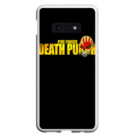 Чехол для Samsung S10E с принтом FFDP | Five Finger Death Punch , Силикон | Область печати: задняя сторона чехла, без боковых панелей | Тематика изображения на принте: 5fdp | america | death | ffdp | finger | five | hard | metal | music | punch | rock | skull | states | united | usa | америка | метал | музыка | рок | сша | хард | череп