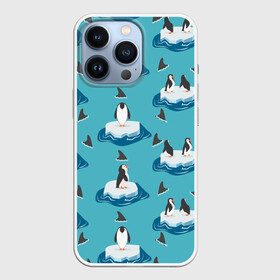 Чехол для iPhone 13 Pro с принтом Пингвины ,  |  | море | морские | океан | пингвин | пингвинчик | пингвины | плавники акул