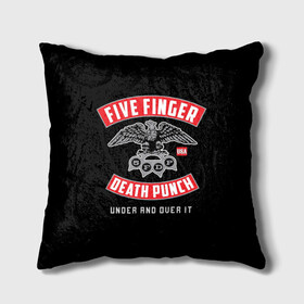 Подушка 3D с принтом Five Finger Death Punch (5FDP) , наволочка – 100% полиэстер, наполнитель – холлофайбер (легкий наполнитель, не вызывает аллергию). | состоит из подушки и наволочки. Наволочка на молнии, легко снимается для стирки | 5fdp | america | death | ffdp | finger | five | hard | metal | music | punch | rock | skull | states | united | usa | америка | метал | музыка | рок | сша | хард | череп