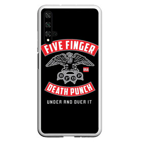 Чехол для Honor 20 с принтом Five Finger Death Punch (5FDP) , Силикон | Область печати: задняя сторона чехла, без боковых панелей | Тематика изображения на принте: 5fdp | america | death | ffdp | finger | five | hard | metal | music | punch | rock | skull | states | united | usa | америка | метал | музыка | рок | сша | хард | череп