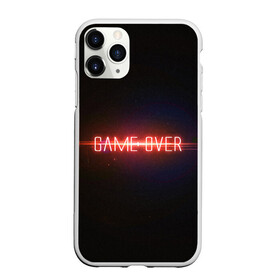 Чехол для iPhone 11 Pro Max матовый с принтом Game Over , Силикон |  | game | game over | games | neon | orers | over | press | press start | starts | игра | игра окончена | конец | надписи | надпись | нажмите старт | неон | окончено | старт