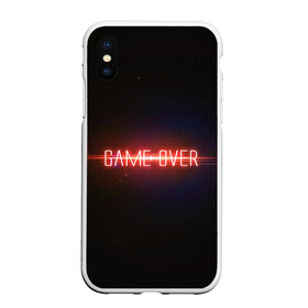 Чехол для iPhone XS Max матовый с принтом Game Over , Силикон | Область печати: задняя сторона чехла, без боковых панелей | game | game over | games | neon | orers | over | press | press start | starts | игра | игра окончена | конец | надписи | надпись | нажмите старт | неон | окончено | старт