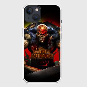 Чехол для iPhone 13 с принтом Five Finger Death Punch Skull ,  |  | album cover | art | butcher | dark art | ffdp | ffdp мерч | five finger death punch merch | five finger death punch мерч | got your six | heavy metal | skull | арт | иллюстрация | мясник | обложка альбома