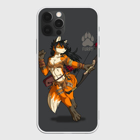 Чехол для iPhone 12 Pro Max с принтом Furry fox , Силикон |  | furry | furry fox | амазонка | антропоморфное животное | воин | женщина | животные | зверь | лиса | лук | фурри | человек