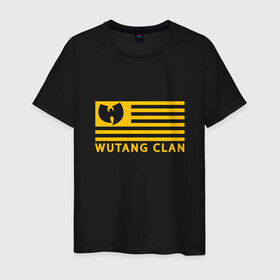 Мужская футболка хлопок с принтом Wu-Tang Flag , 100% хлопок | прямой крой, круглый вырез горловины, длина до линии бедер, слегка спущенное плечо. | Тематика изображения на принте: black | gza | hip hop | method man | music | new york | odb | old school | rap | rza | usa | wu tang | wu tang clan | аудио | винил | ву тэнг | граффити | диджей | кассета | микрофон | музыка | нью йорк | пластинка | рэп | рэпер | сша