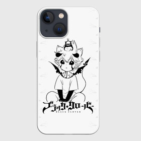 Чехол для iPhone 13 mini с принтом Черный демон Аста и Неро ,  |  | asta | black bulls | black clover | quartet knights | yuno | акума | аниме | аста | блэк кловер | буракку куро:ба | демон | королевство клевера | король магов | лихт | магна | манга | пятилистник | черный бык | чёрный клев