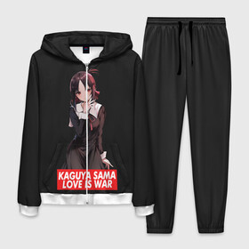 Мужской костюм 3D с принтом Kaguya-sama: Love Is War , 100% полиэстер | Манжеты и пояс оформлены тканевой резинкой, двухслойный капюшон со шнурком для регулировки, карманы спереди | ahegao | anime | chika | fujiwara | girl | girls | is | kaguya | love | sama | senpai | waifu | war | аниме | ахегао | в | вайфу | войне | госпожа | девушка | кагуя | как | любви | манга | на | семпай | сенпай | тян | тяночка | чика