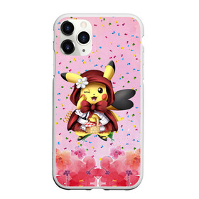 Чехол для iPhone 11 Pro матовый с принтом Пикачу красная шапочка , Силикон |  | anime | picachu | pikachu | аниме | милый | пика | пикачу | покебол | покемон