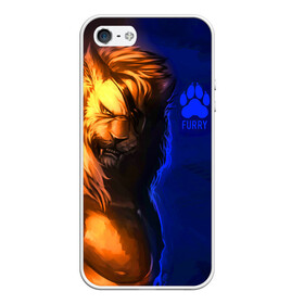 Чехол для iPhone 5/5S матовый с принтом Furry lion , Силикон | Область печати: задняя сторона чехла, без боковых панелей | furry | lion | антропоморфные животные | лев | люди животные | разбойник | фурри | фурри фэндом