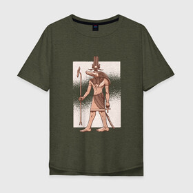 Мужская футболка хлопок Oversize с принтом Египетский Бог Крокодил Собек , 100% хлопок | свободный крой, круглый ворот, “спинка” длиннее передней части | ancient god | ankh | crocodile | demiurg | egypt | elder god | nile | osiris | ra | sobek | анх | бог воды | бог нила | божество | демиург | древний египет | египетские боги | египетские иероглифы | египтянин | крокодилополь