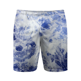 Мужские шорты спортивные с принтом Цвет Морской Волны ,  |  | sea | вода | волна | море | пена