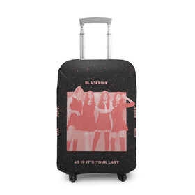 Чехол для чемодана 3D с принтом Pink blank , 86% полиэфир, 14% спандекс | двустороннее нанесение принта, прорези для ручек и колес | black pink | blackpink | pop | блэк пинк | ким дженни | ким джи су | корейцы | лалиса манобан | музыка | поп | попса | розэ