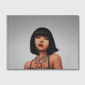 Альбом для рисования с принтом Hot Lisa , 100% бумага
 | матовая бумага, плотность 200 мг. | black pink | blackpink | pop | блэк пинк | ким дженни | ким джи су | корейцы | лалиса манобан | музыка | поп | попса | розэ