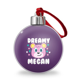 Ёлочный шар с принтом Dreamy Megan , Пластик | Диаметр: 77 мм | Тематика изображения на принте: animal crossing | game | games | анимал | играб игры | изабель | кросинг | кроссинг | мистер ресетти | том нук | энимал