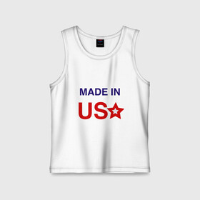 Детская майка хлопок с принтом Made in usa ,  |  | made in usa | usa | америка | звезда | сша