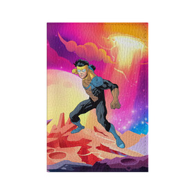 Обложка для паспорта матовая кожа с принтом Марк Грэйсон Неуязвимый , натуральная матовая кожа | размер 19,3 х 13,7 см; прозрачные пластиковые крепления | damien darkblood | invincible | superman | марк грэйсон | мультсериал | неуязвимый | супергерой