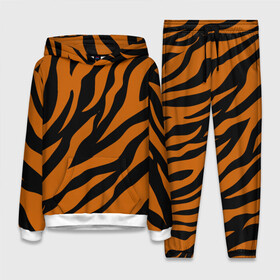Женский костюм 3D (с толстовкой) с принтом Тигровый Камуфляж ,  |  | camo | tiger | камуфляж | полосы | тигр