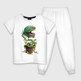 Детская пижама хлопок с принтом Стиви , 100% хлопок |  брюки и футболка прямого кроя, без карманов, на брюках мягкая резинка на поясе и по низу штанин
 | dc comics | revenge board | плющ | растение | харли квинн