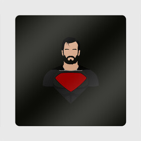 Магнит виниловый Квадрат с принтом Кал Эл , полимерный материал с магнитным слоем | размер 9*9 см, закругленные углы | dc comics | superman | кларк кент | лига справедливости | супермен