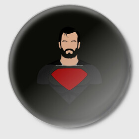 Значок с принтом Кал Эл ,  металл | круглая форма, металлическая застежка в виде булавки | Тематика изображения на принте: dc comics | superman | кларк кент | лига справедливости | супермен