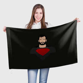 Флаг 3D с принтом Кал Эл , 100% полиэстер | плотность ткани — 95 г/м2, размер — 67 х 109 см. Принт наносится с одной стороны | dc comics | superman | кларк кент | лига справедливости | супермен