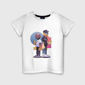 Детская футболка хлопок с принтом Тони и Феррис , 100% хлопок | круглый вырез горловины, полуприлегающий силуэт, длина до линии бедер | gangster | music | people | крутой | мультфильм