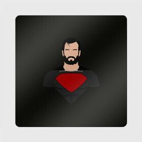 Магнит виниловый Квадрат с принтом Кал Эл , полимерный материал с магнитным слоем | размер 9*9 см, закругленные углы | dc comics | superman | диси | кларк кент | супергерой