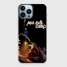 Чехол для iPhone 13 Pro Max с принтом Эш против демона ,  |  | army of darkness | ash versus evil dead | ash williams | blood | book | boomstick | chainsaw | demon | groovy | gun | monster | necronomicon | zombie | армия тьмы | бензопила | бум палка | демон | зло | зомби | книга | кровь | монстр | некрономикон | ружь