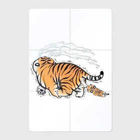 Магнитный плакат 2Х3 с принтом Не детские игры , Полимерный материал с магнитным слоем | 6 деталей размером 9*9 см | Тематика изображения на принте: арт | рисунок | семья больших котиков | семья котиков | тигр | тигрёнок | тигры