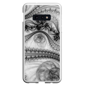 Чехол для Samsung S10E с принтом Spilled ink Texture , Силикон | Область печати: задняя сторона чехла, без боковых панелей | abstraction | black | chaos | gray | ink | madness | pattern | tentacles | texture | vortex | waves | white | абстракция | безумие | белое | вихрь | волны | серый | текстура | узор | хаос | чернила | черное | щупальца