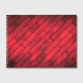 Альбом для рисования с принтом Red Boards Texture , 100% бумага
 | матовая бумага, плотность 200 мг. | Тематика изображения на принте: attrition | boards | comic | dark | gloss | iron | light | metal | red | slabs | texture | wood | абстракция | глянец | дерево | доски | железо | картина | комикс | красный | линии | металл | паттерн | плиты | полосы | потертость | светлый