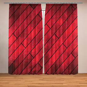 Фотошторы с принтом Red Boards Texture , Блэкаут (светозащита 90%) / Габардин (светозащита 40% | 2 полотна шириной по 145 см; Высота 200-300 см; Крепление: шторная лента (на крючки); | attrition | boards | comic | dark | gloss | iron | light | metal | red | slabs | texture | wood | абстракция | глянец | дерево | доски | железо | картина | комикс | красный | линии | металл | паттерн | плиты | полосы | потертость | светлый