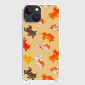 Чехол для iPhone 13 mini с принтом Рыбки ,  |  | fish | золотые | морские | морские рыбы | подводный мир | рыба | рыбки | рыбы