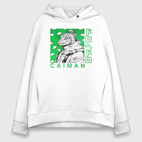 Женское худи Oversize хлопок с принтом Caiman Dorohedoro , френч-терри — 70% хлопок, 30% полиэстер. Мягкий теплый начес внутри —100% хлопок | боковые карманы, эластичные манжеты и нижняя кромка, капюшон на магнитной кнопке | anime | caiman | dorohedoro | kaiman | magician killer | manga | nikaido | noi | shin | аниме | дорохедоро | кайман | маги | магия | манга | никадо | нои | шин