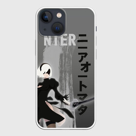 Чехол для iPhone 13 mini с принтом nier ,  |  | 2b | ahegao | anime | girl | nier automata | replicant | waifu | аниме | ахегао | нир автомата | отаку | охегао | тян | тяночка