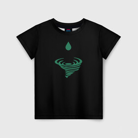 Детская футболка 3D с принтом Зеленый ураган , 100% гипоаллергенный полиэфир | прямой крой, круглый вырез горловины, длина до линии бедер, чуть спущенное плечо, ткань немного тянется | буря | вихрь | зеленый цвет | погода | природа | стихия природы | ураган | шторм | экология